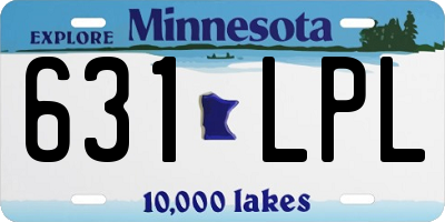 MN license plate 631LPL
