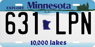 MN license plate 631LPN