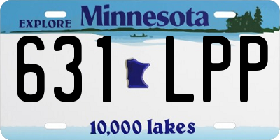 MN license plate 631LPP