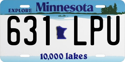 MN license plate 631LPU