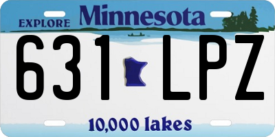MN license plate 631LPZ