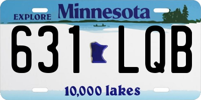 MN license plate 631LQB