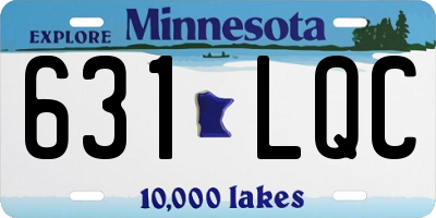 MN license plate 631LQC