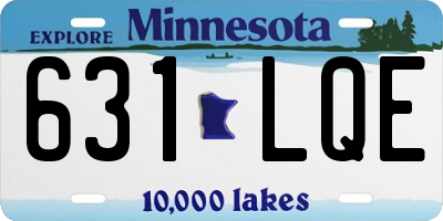 MN license plate 631LQE
