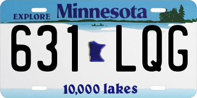 MN license plate 631LQG