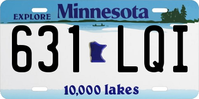 MN license plate 631LQI