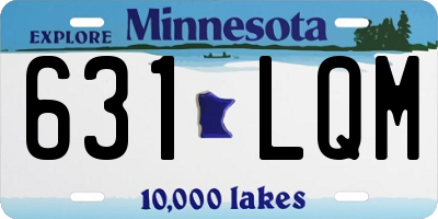MN license plate 631LQM