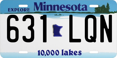 MN license plate 631LQN