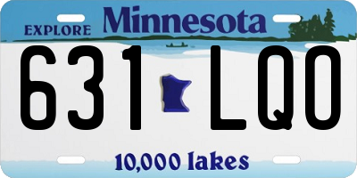MN license plate 631LQO