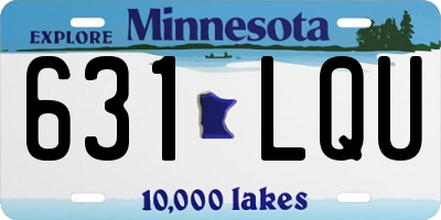 MN license plate 631LQU