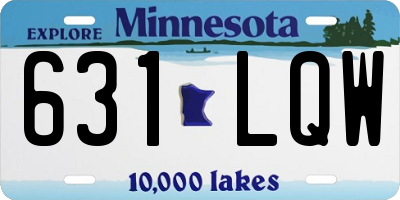 MN license plate 631LQW