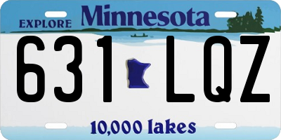 MN license plate 631LQZ