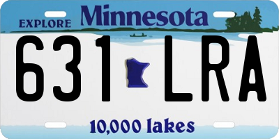 MN license plate 631LRA