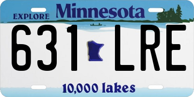 MN license plate 631LRE
