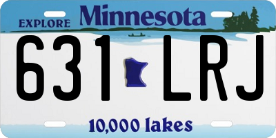 MN license plate 631LRJ