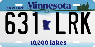 MN license plate 631LRK