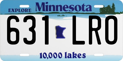 MN license plate 631LRO