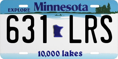 MN license plate 631LRS