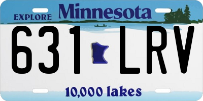 MN license plate 631LRV