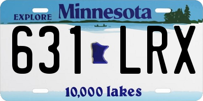 MN license plate 631LRX