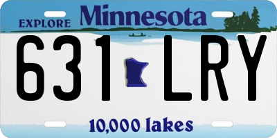 MN license plate 631LRY