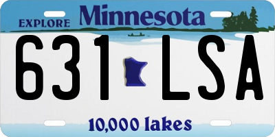MN license plate 631LSA