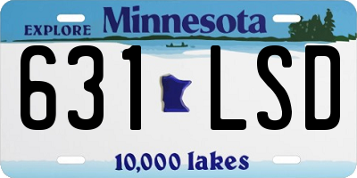 MN license plate 631LSD