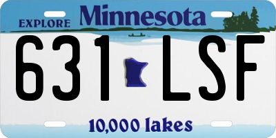 MN license plate 631LSF