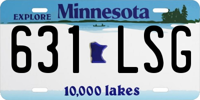 MN license plate 631LSG
