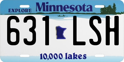 MN license plate 631LSH