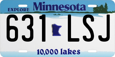 MN license plate 631LSJ