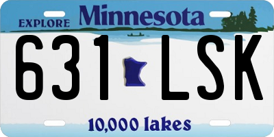 MN license plate 631LSK