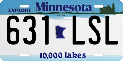 MN license plate 631LSL