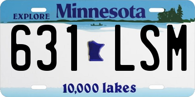 MN license plate 631LSM