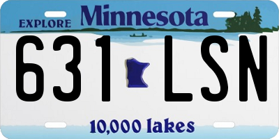 MN license plate 631LSN
