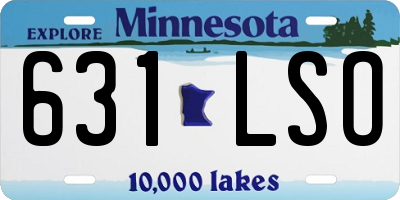MN license plate 631LSO