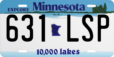 MN license plate 631LSP