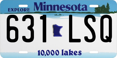 MN license plate 631LSQ
