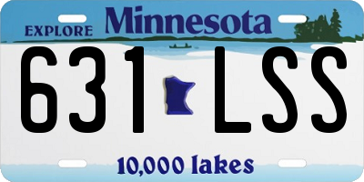 MN license plate 631LSS