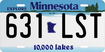 MN license plate 631LST