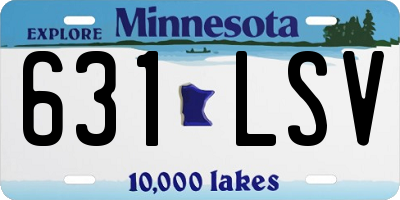 MN license plate 631LSV