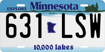 MN license plate 631LSW
