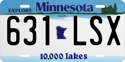 MN license plate 631LSX