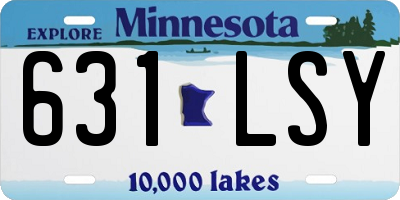 MN license plate 631LSY