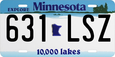 MN license plate 631LSZ