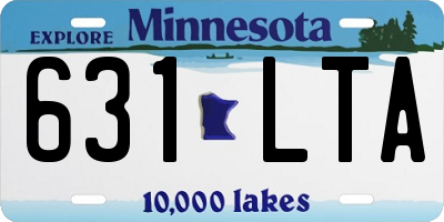 MN license plate 631LTA
