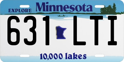 MN license plate 631LTI