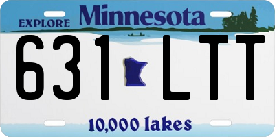 MN license plate 631LTT