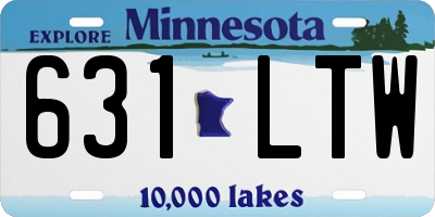 MN license plate 631LTW