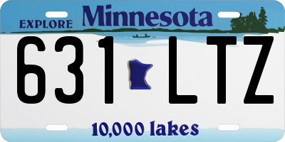 MN license plate 631LTZ